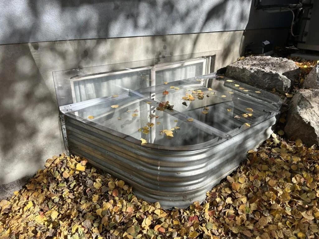 3 window well materials, one Calgary winter: precast vs steel vs plastic 2 Corrugated galvanized steel